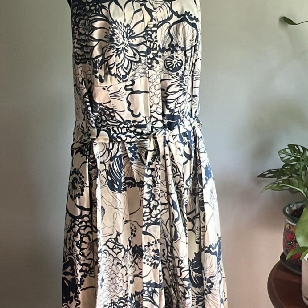 Donna‎ Ricco Floral Halter Retro Dress SZ 18W  MCM Cocktail Wedding Dress